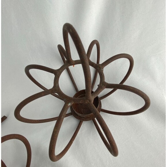 Metal Pumpkin 2 Votive Tea Light Candle Stand Holder Fall Havest 13.5" Decor - Picture 8 of 9